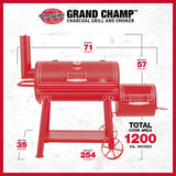 Char-Griller® Grand Champ Offset Smoker -savustingrilli